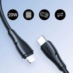 Joyroom Joyroom USB C - Lightning 20W kabel řady Surpass pro rychlé nabíjení a přenos dat 2 m černý (S-CL020A11)