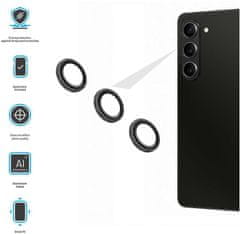 FIXED ochranná skla čoček fotoaparátů pro Samsung Galaxy Z Fold5 5G, černá