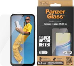 PanzerGlass ochranné sklo pro Samsung Galaxy A15/A15 5G, Ultra-Wide Fit, s instalačním rámečkem