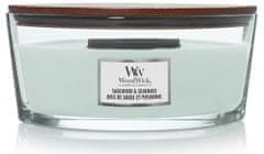 Woodwick Vonná svíčka loď Sagewood & Seagrass 453,6 g