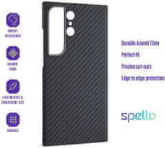 EPICO Spello by zadní kryt Carbon+ pro Samsung Galaxy S24 Ultra 5G, černá