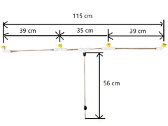 Demon Postřikovací nástavec, 4 trysky, 115cm pro postřikovače M80212