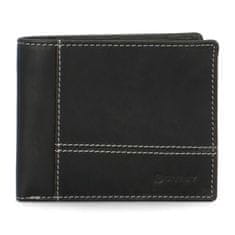 Diviley Pánská kožená peněženka na šířku Diviley Greg, černá