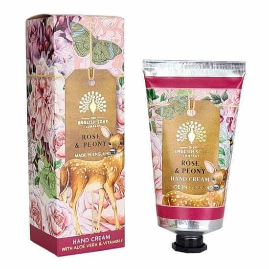 English Soap Company Krém na ruce - Růže & Pivoňka, 75ml