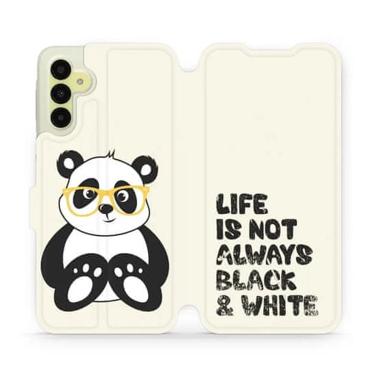 Mobiwear Flip pouzdro na mobil Samsung Galaxy A15 / A15 5G - M041S Panda - life is not