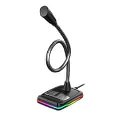 Platinet Mikrofon VARR GAMING RGB USB - černý