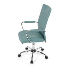 Autronic Kancelářská židle Kancelářská židle, modrá ekokůže, houpací mech, kolečka pro tvrdé podlahy, chromový kříž (KA-V307 BLUE)