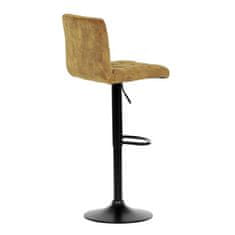 Autronic Barová židle Židle barová, žlutá sametová látka, černá podnož (AUB-827 YEL4)