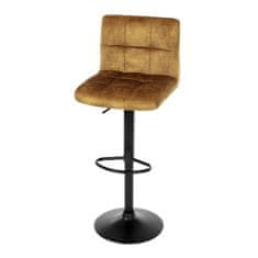 Autronic Barová židle Židle barová, žlutá sametová látka, černá podnož (AUB-827 YEL4)