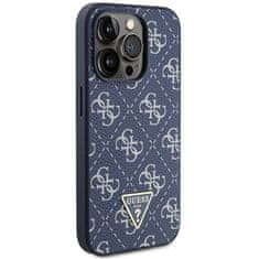 Guess Originální kryt GUESS hardcase 4G Triangle Metal Logo GUHCP15XPG4GPB for Apple iPhone 15 Pro Max , barva modrá