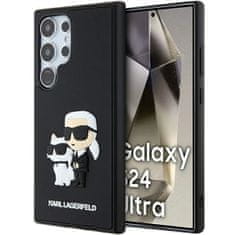 Karl Lagerfeld Originální kryt KARL LAGERFELD hardcase 3D Rubber Karl&Choupette KLHCS24L3DRKCNK pro Samsung Galaxy S24 Ultra , barva černá