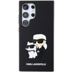 Karl Lagerfeld Originální kryt KARL LAGERFELD hardcase 3D Rubber Karl&Choupette KLHCS24L3DRKCNK pro Samsung Galaxy S24 Ultra , barva černá