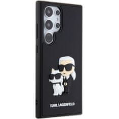 Karl Lagerfeld Originální kryt KARL LAGERFELD hardcase 3D Rubber Karl&Choupette KLHCS24L3DRKCNK pro Samsung Galaxy S24 Ultra , barva černá