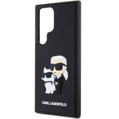 Karl Lagerfeld Originální kryt KARL LAGERFELD hardcase 3D Rubber Karl&Choupette KLHCS24L3DRKCNK pro Samsung Galaxy S24 Ultra , barva černá