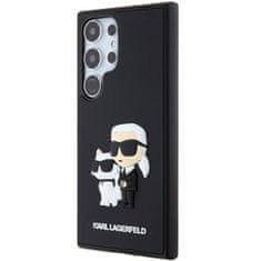 Karl Lagerfeld Originální kryt KARL LAGERFELD hardcase 3D Rubber Karl&Choupette KLHCS24L3DRKCNK pro Samsung Galaxy S24 Ultra , barva černá