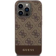 Guess Originální kryt GUESS hardcase 4G Stripe Collection GUHCP15LG4GLBR for Apple iPhone 15 Pro , barva hnědá