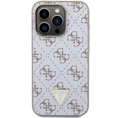 Guess Originální kryt GUESS hardcase 4G Triangle Metal Logo GUHCP15LPG4GPH for Apple iPhone 15 Pro , barva bílá