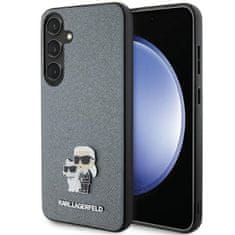 Karl Lagerfeld Originální kryt KARL LAGERFELD hardcase Saffiano Karl & Choupette Metal Pin KLHCS24MPSAKCMPG pro Samsung Galaxy S24 Plus , barva šedá