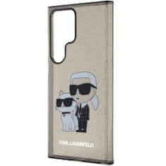 Karl Lagerfeld Originální kryt KARL LAGERFELD hardcase Glitter Karl&Choupette KLHCS24LHNKCTGK pro Samsung Galaxy S24 Ultra , barva černá