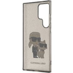 Karl Lagerfeld Originální kryt KARL LAGERFELD hardcase Glitter Karl&Choupette KLHCS24LHNKCTGK pro Samsung Galaxy S24 Ultra , barva černá