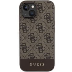 Guess Originální kryt GUESS hardcase 4G Stripe Collection GUHCP15SG4GLBR for Apple iPhone 14/15 , barva hnědá