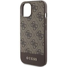 Guess Originální kryt GUESS hardcase 4G Stripe Collection GUHCP15SG4GLBR for Apple iPhone 14/15 , barva hnědá