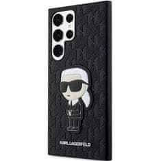 Karl Lagerfeld KLHCS23LSAKLHKPK hard silikonové pouzdro Samsung Galaxy S23 ULTRA 5G black Saffiano Monogram Ikonik