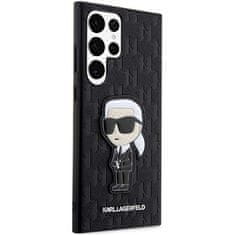 Karl Lagerfeld KLHCS23LSAKLHKPK hard silikonové pouzdro Samsung Galaxy S23 ULTRA 5G black Saffiano Monogram Ikonik