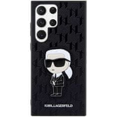 Karl Lagerfeld KLHCS23LSAKLHKPK hard silikonové pouzdro Samsung Galaxy S23 ULTRA 5G black Saffiano Monogram Ikonik