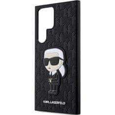 Karl Lagerfeld KLHCS23LSAKLHKPK hard silikonové pouzdro Samsung Galaxy S23 ULTRA 5G black Saffiano Monogram Ikonik