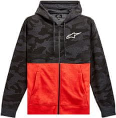 Alpinestars mikina CAMO BLOCK Zip charcoal heather/warm černo-červeno-šedo-camá M