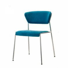 Intesi Čalouněná židle Lisa modrá/chromová