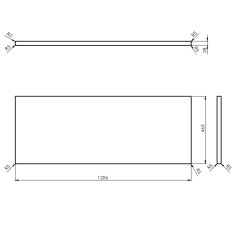 SAPHO WOODY deska 1206x28x463mm, masiv přírodní dub WDS120-70 - Sapho