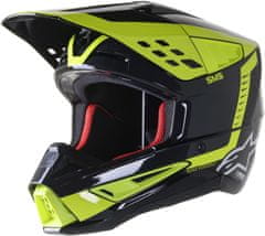 Alpinestars přilba S-M5 2022 Beam fluo černo-žluto-šedá M