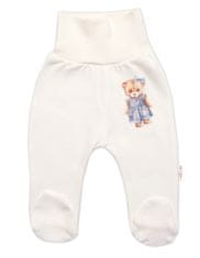 Baby Nellys Zavinovací body, polodupačky, čepička, 3D, Sweet Teddy Girl, krémové, vel. 62