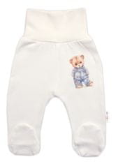 Baby Nellys Zavinovací body, polodupačky, čepička, 3D, Sweet Teddy Boy, krémové, vel. 62