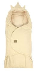Mamitati Zavinovací deka, fusak s kapucí Little Elite, 100 x 115 cm, Kralovská koruna - béžová