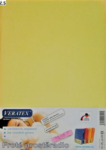 Veratex Veratex Froté prostěradlo postýlka 60x120 cm (č. 5-sv.žlutá)