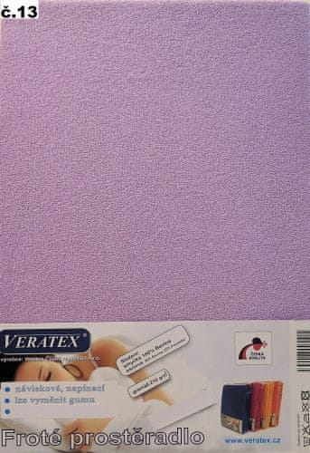 Veratex Veratex Froté prostěradlo postýlka 70x140 cm (č.13-fialková)