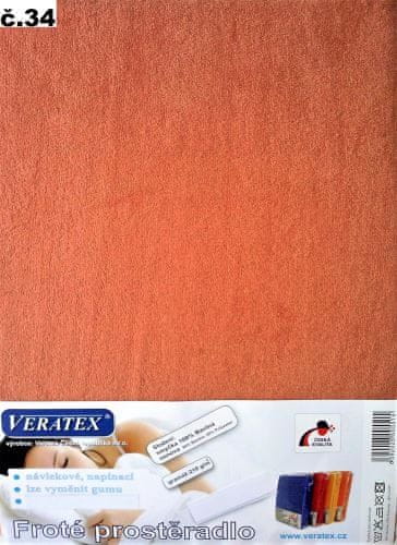 Veratex Veratex Froté prostěradlo postýlka 70x140 cm (č.34-sv.rezavá)