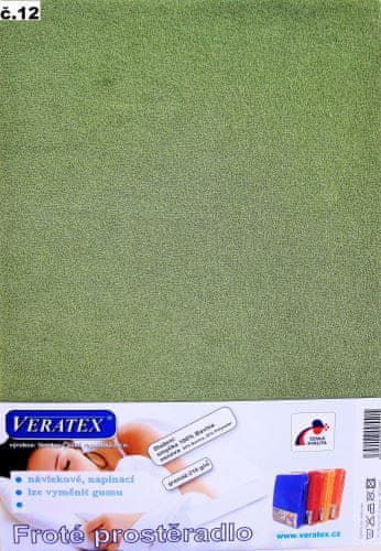 Veratex Veratex Froté prostěradlo postýlka 60x120 cm (č.12-stř.zelená)