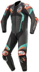 Alpinestars kombinéza ATEM V4 1-dílná petrol/fluo černo-bílo-červeno-tyrkysová 58