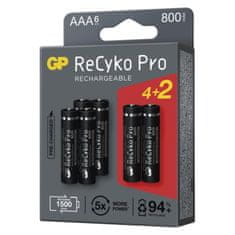 GP Nabíjecí baterie ReCyko Pro - AAA, HR03, 800 mAh, 6 ks