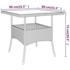 Vidaxl 5dílný zahradní jídelní set polyratan hnědý