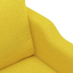 Vidaxl 3místná pohovka světle žlutá 180 cm textil