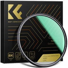 K&F Concept Polarizační filtr CPL K&F CONCEPT NANO-X Ultra-Low Reflection 82mm 82mm