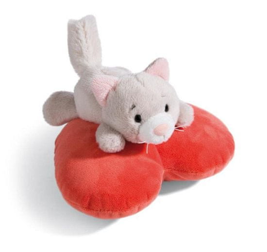 NICI plyš Love Kočička fluffy srdce ležící 13 cm