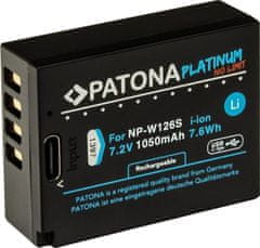 PATONA baterie pro foto Fuji NP-W126S 1050mAh Li-Ion Platinum USB-C nabíjení