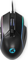 Nedis Gaming Mouse | Kabelové | 800 / 1200 / 2400 / 3200 / 4800 / 7200 dpi | Nastavitelné DPI | Počet tlačítek: 6 | Pro praváky | 1.50 m | LED