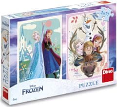 Dino Puzzle Ledové králoství: Anna a Elsa 2x77 dílků